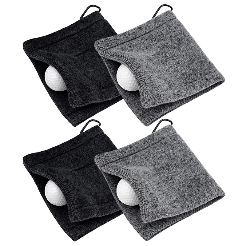 Golf Equipment Essentials - 【TRAVEL ESSENTIAL】For Golf Towels 4-Pack Cleaning