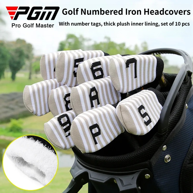Golf Equipment Nearby - PGM Knitted Golf Iron Headcovers 10Pcs